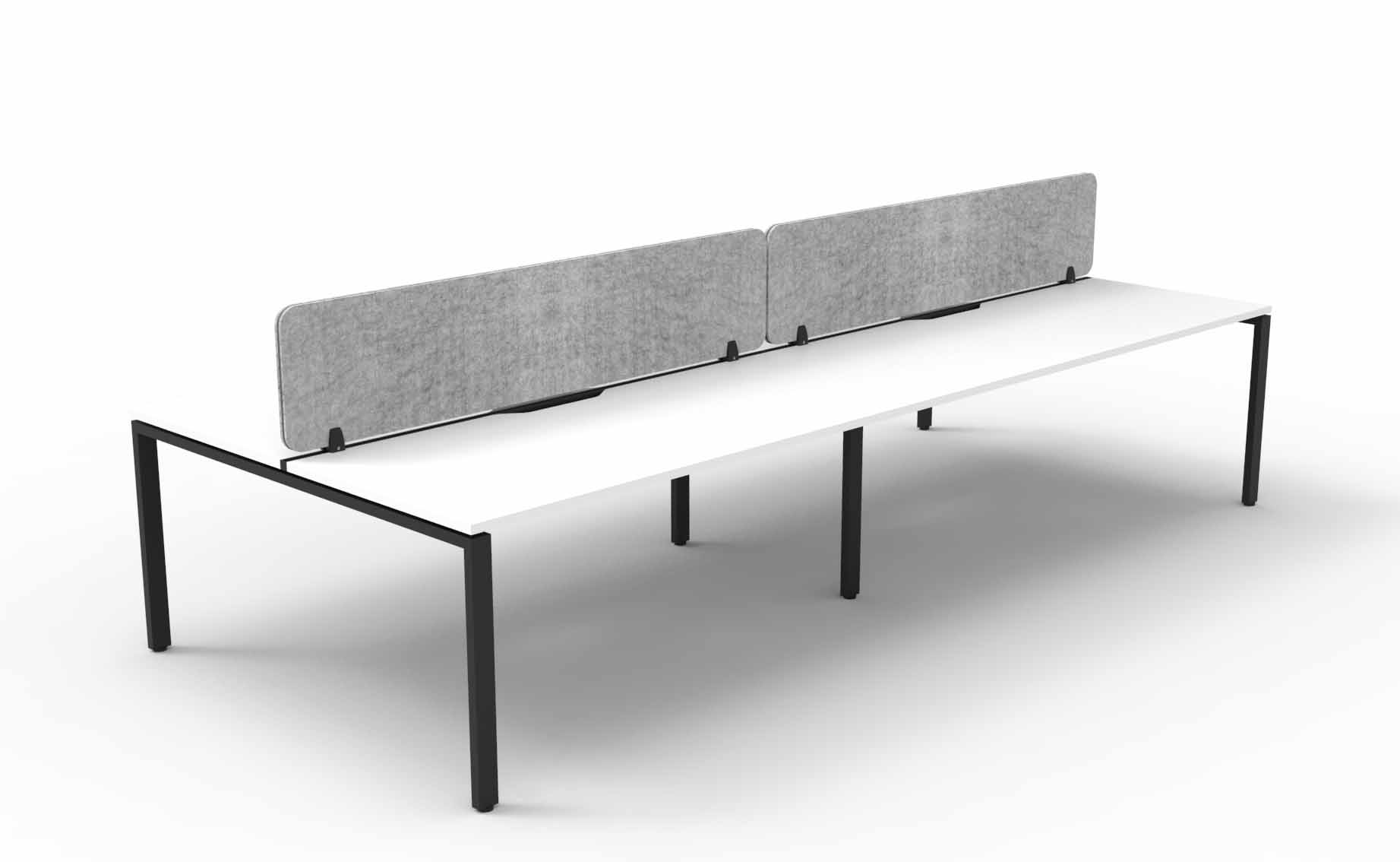 Profile 4 Person Double Sided Workstation - with Eco Screen